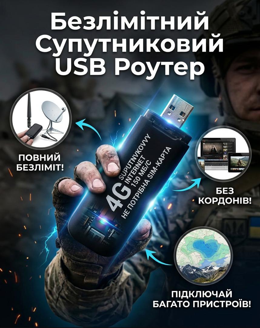 БЕЗДРОТОВИЙ СУПУТНИКОВИЙ USB-АДАПТЕР