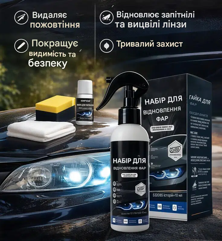 🚘 Набір рідин для відновлення автомобільних фар
