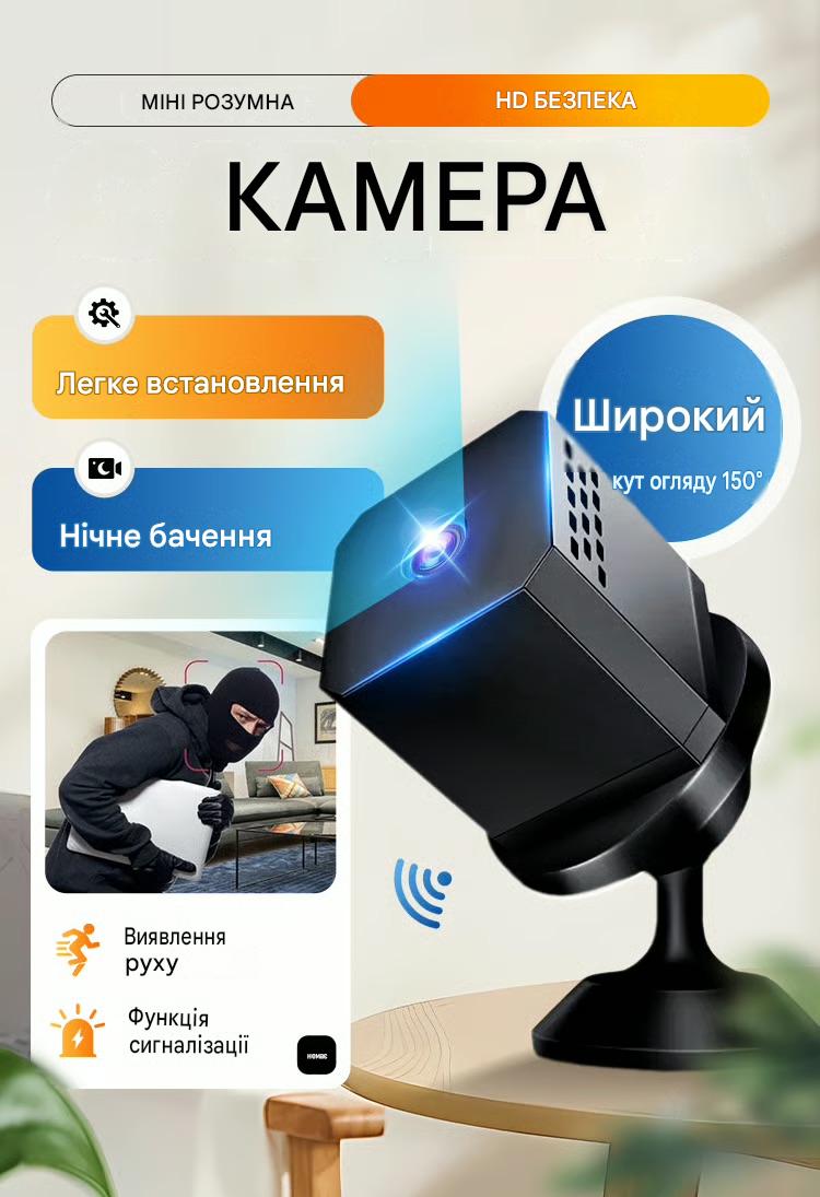 Міні-розумна HD-камера нічного бачення