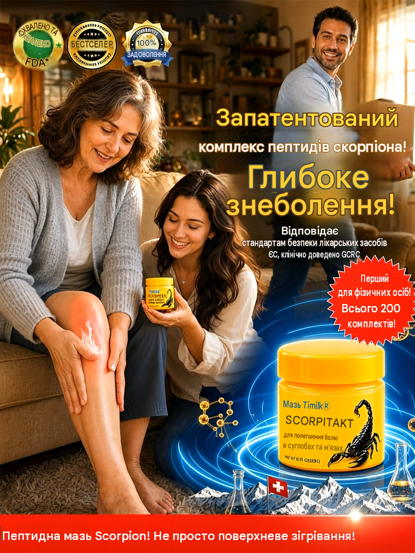 Пептид скорпіона – потужний знеболювальний засіб