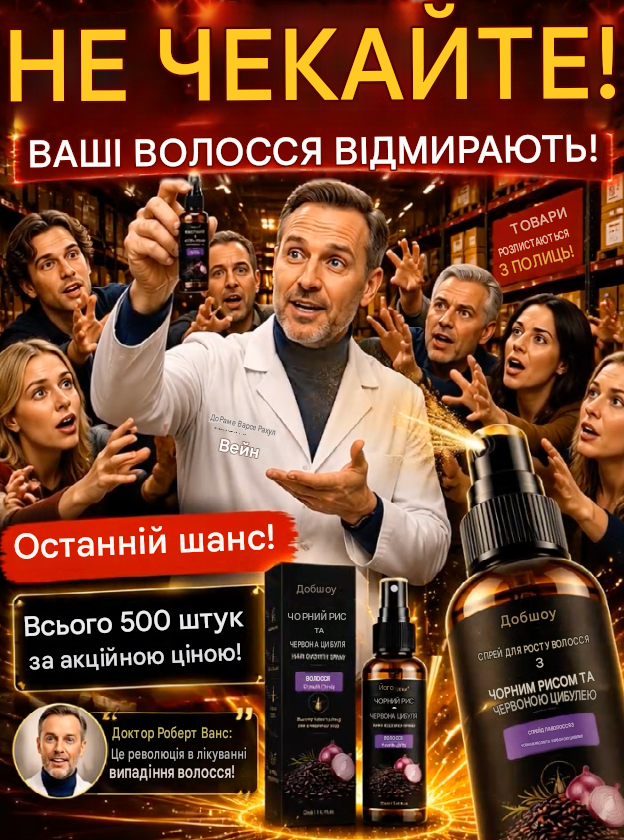 Оригінальний американський спрей для росту волосся