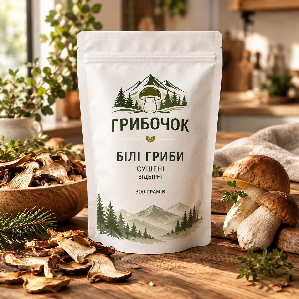 Сушені білі гриби  